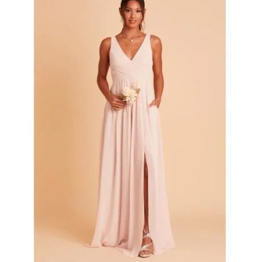 Birdy Grey Laurie Chiffon Empire Bridesmaid Maxi Dress M Wedding Guest Formal